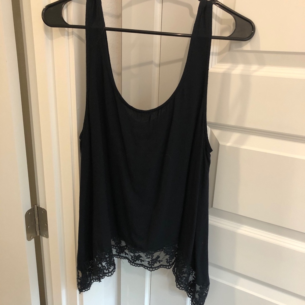 Lace trim tank top